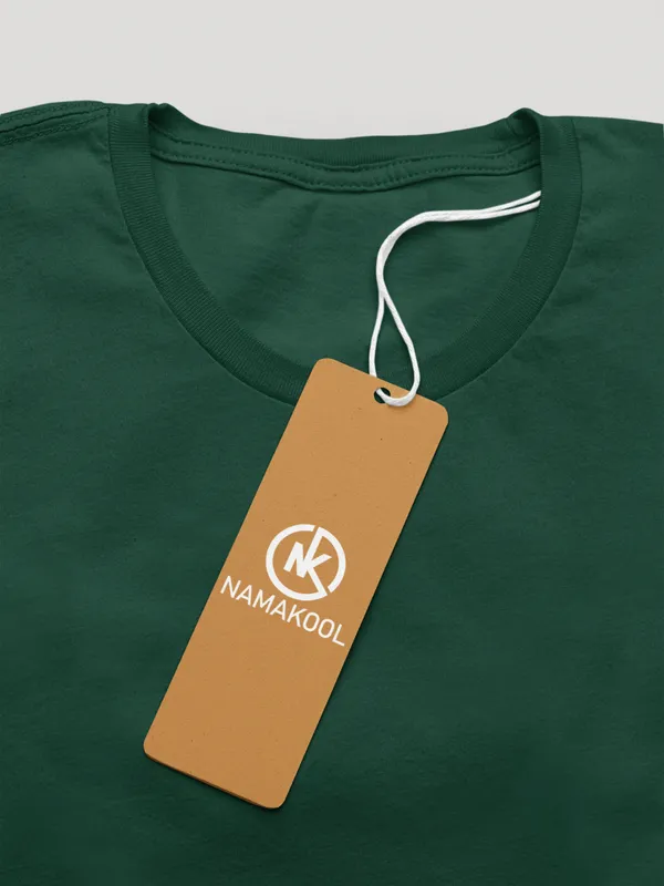 Bottle_Green_Cotton_Oversized_T-Shirt_For_Women