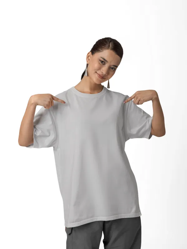 Grey_Cotton_Oversized_T-Shirt_For_Women