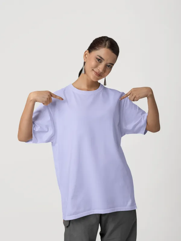 Lavender_Cotton_Oversized_T-Shirt_For_Women