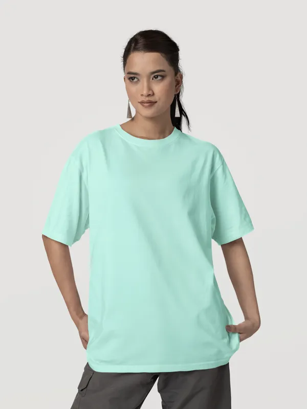 Mint_Cotton_Oversized_T-Shirt_For_Women