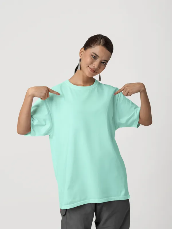 Mint_Cotton_Oversized_T-Shirt_For_Women