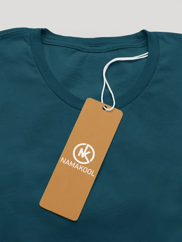 Petrol_Blue_Cotton_Oversized_T-Shirt_For_Women