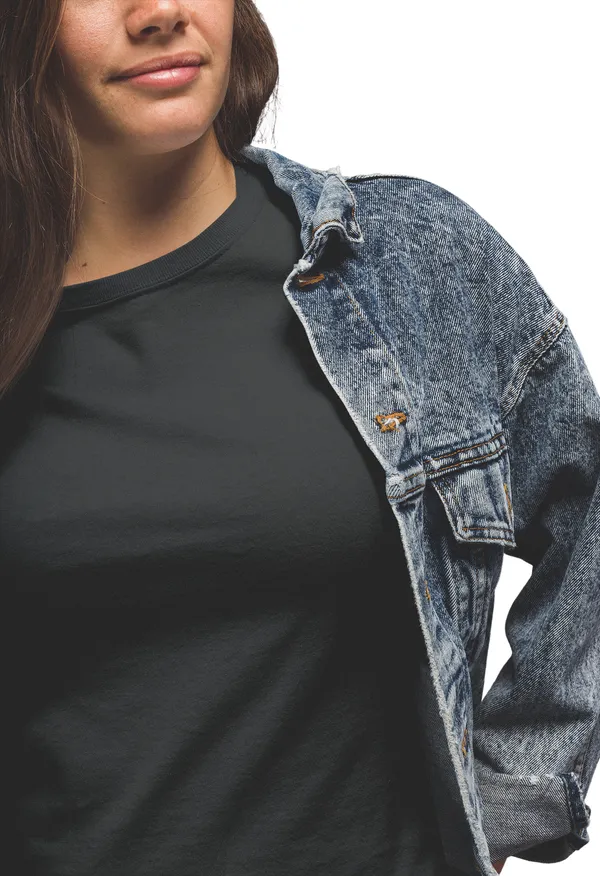 Black_Cotton_Regular_Fit_T-Shirt_For_Women