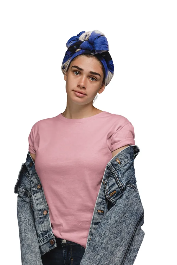 Light_Pink_Cotton_Regular_Fit_T-Shirt_For_Women