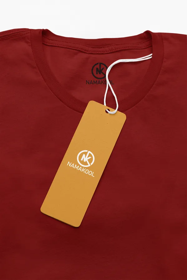 Maroon_Cotton_Regular_Fit_T-Shirt_For_Women