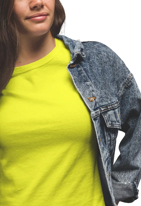 Yellow_Cotton_Regular_Fit_T-Shirt_For_Women