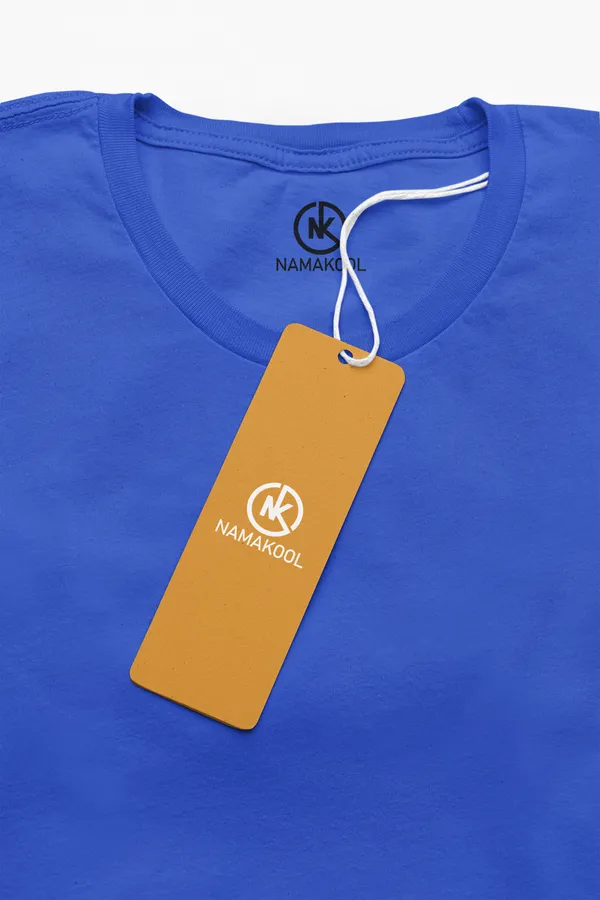 Royal_Blue_Cotton_Regular_Fit_T-Shirt_For_Women