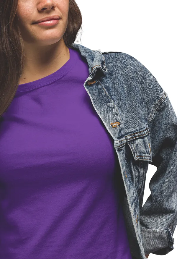 Violet_Cotton_Regular_Fit_T-Shirt_For_Women