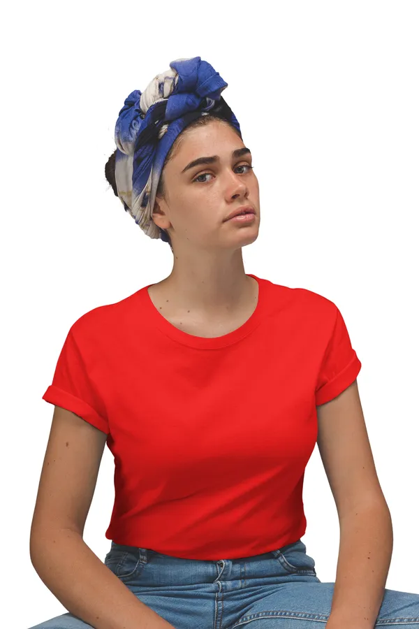Red_Cotton_Regular_Fit_T-Shirt_For_Women
