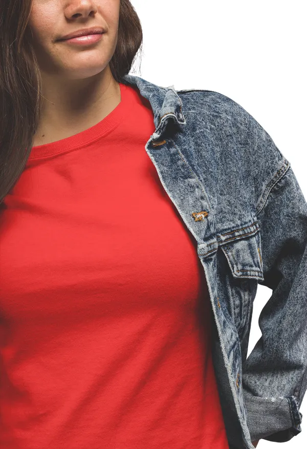 Red_Cotton_Regular_Fit_T-Shirt_For_Women