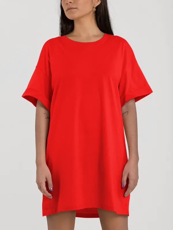 Red_Cotton_Regular_Fit_T-Shirt_For_Women
