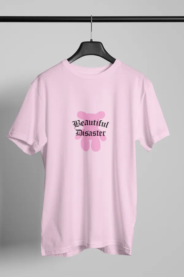 Pink_Cotton_Regular_Fit_T-Shirt_For_Women