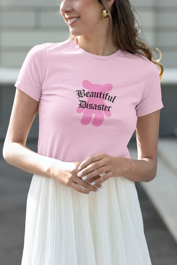 Pink_Cotton_Regular_Fit_T-Shirt_For_Women