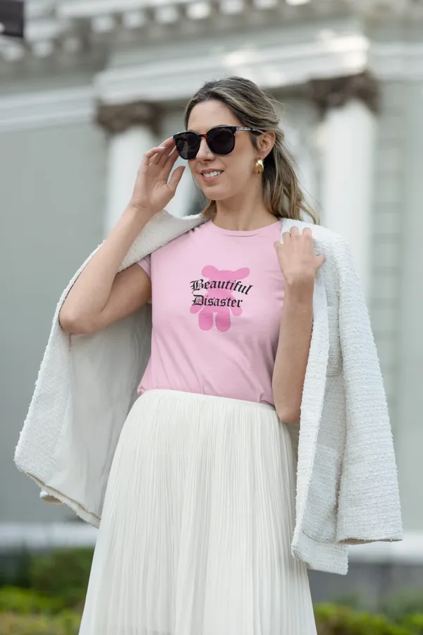 Pink_Cotton_Regular_Fit_T-Shirt_For_Women