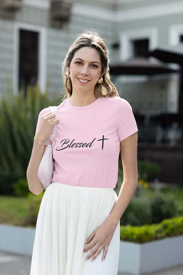 Pink_Cotton_Regular_Fit_T-Shirt_For_Women