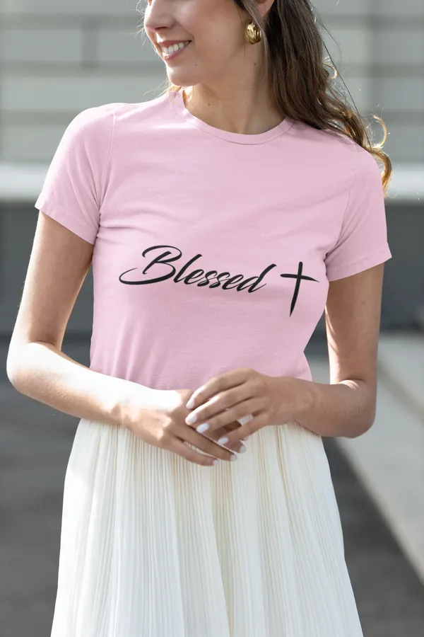 Pink_Cotton_Regular_Fit_T-Shirt_For_Women