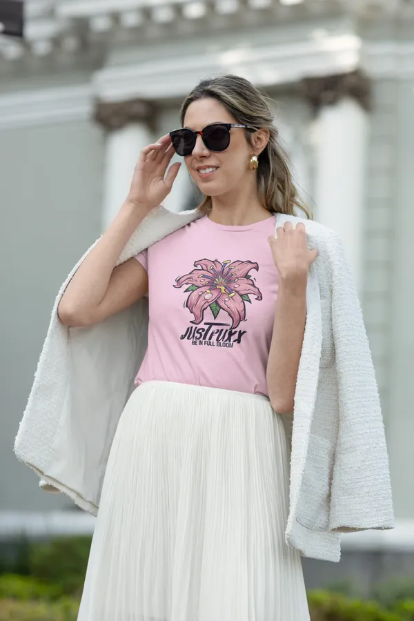 Pink_Cotton_Regular_Fit_T-Shirt_For_Women
