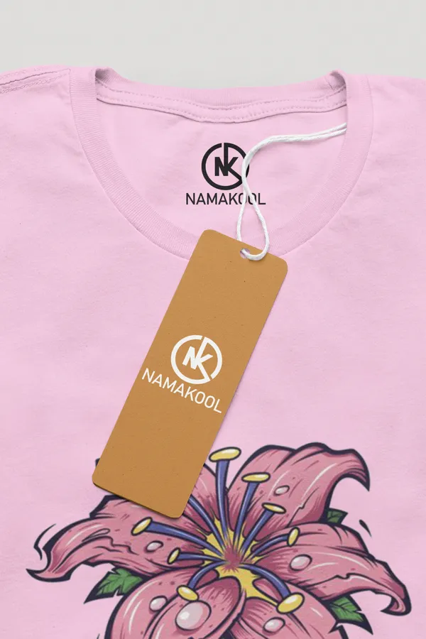 Pink_Cotton_Regular_Fit_T-Shirt_For_Women