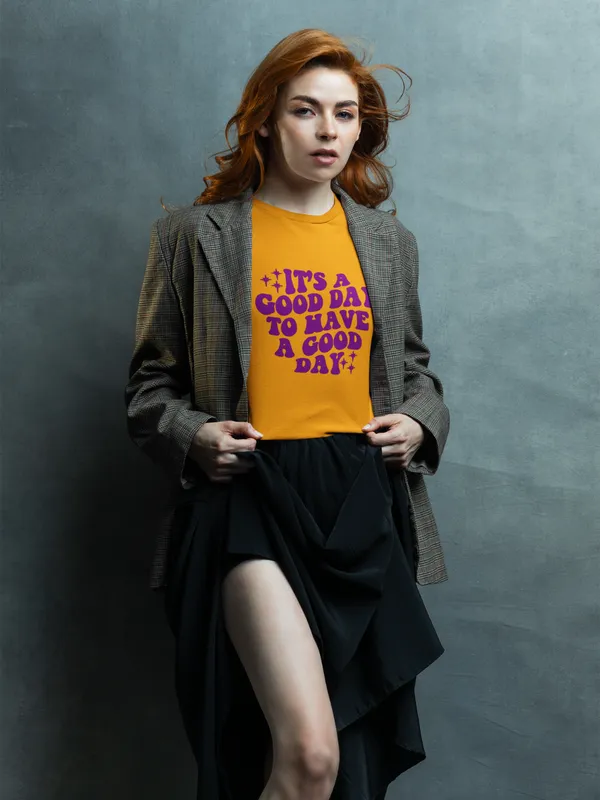 Mustard_Cotton_Regular_Fit_T-Shirt_For_Women