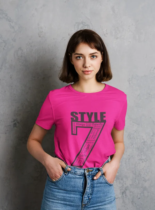 Pink_Cotton_Regular_Fit_T-Shirt_For_Women
