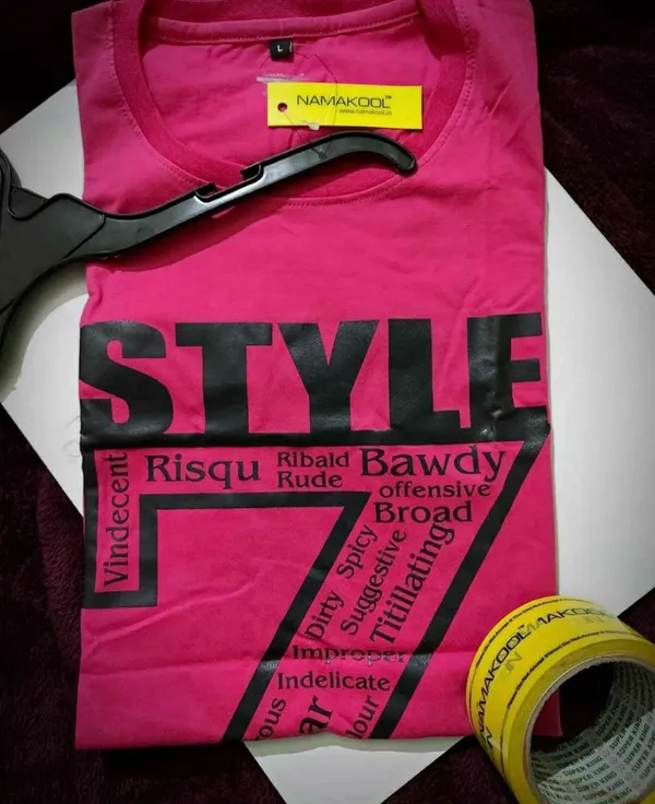 Pink_Cotton_Regular_Fit_T-Shirt_For_Women