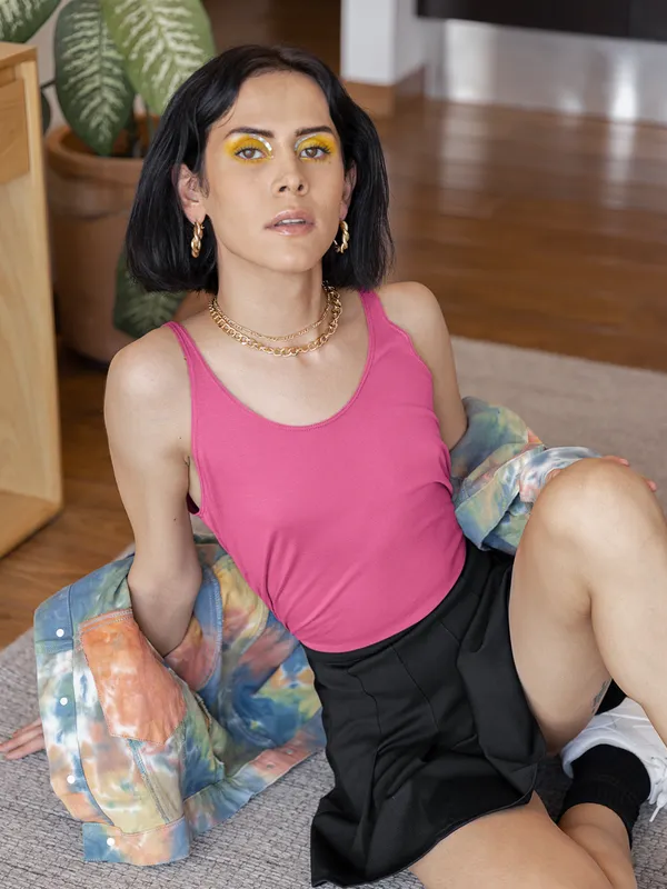 Pink_Cotton_Sleeveless_Tank_Top_For_Women
