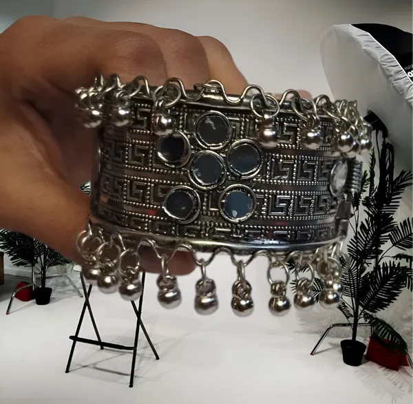 Platinum_Oxidised_Silver_Oxidized_Bracelet_For_Women_&_Girls