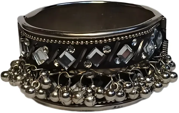 Platinum_Oxidised_Silver_Unique_Design_Bracelet_For_Women_&_Girls