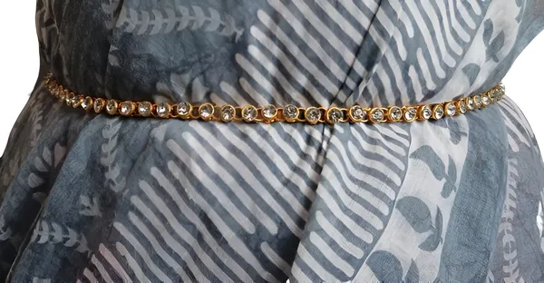 White_Metal_Quartz_Ethnic_Waist_Hip_Belt_Kamarband