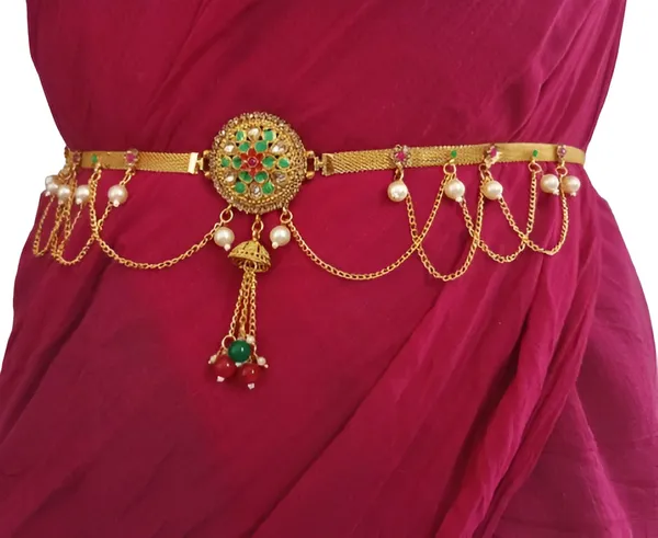 Gold_Brass_Mother_Of_Pearl_Contemporary_Waist_Hip_Belt_Kamarband