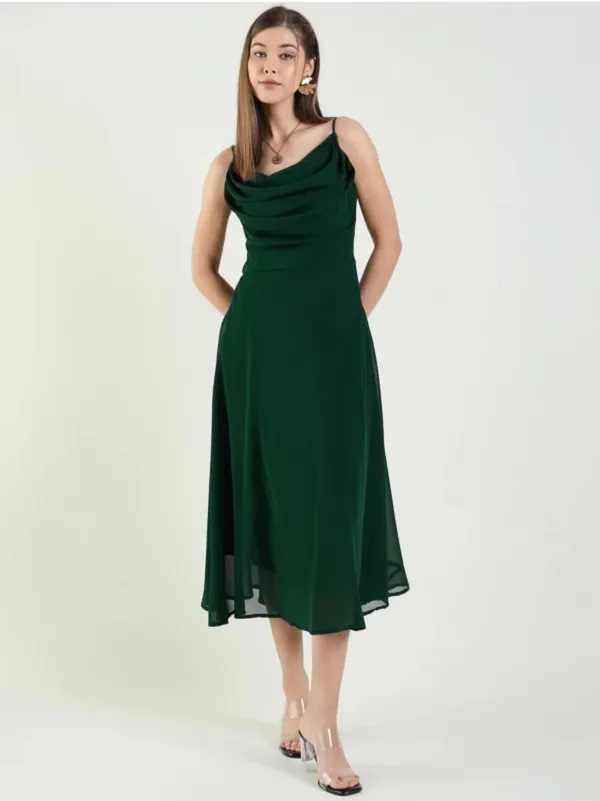 Green_Crepe_Premium_And_Elegant_Midi_Dress_For_Women