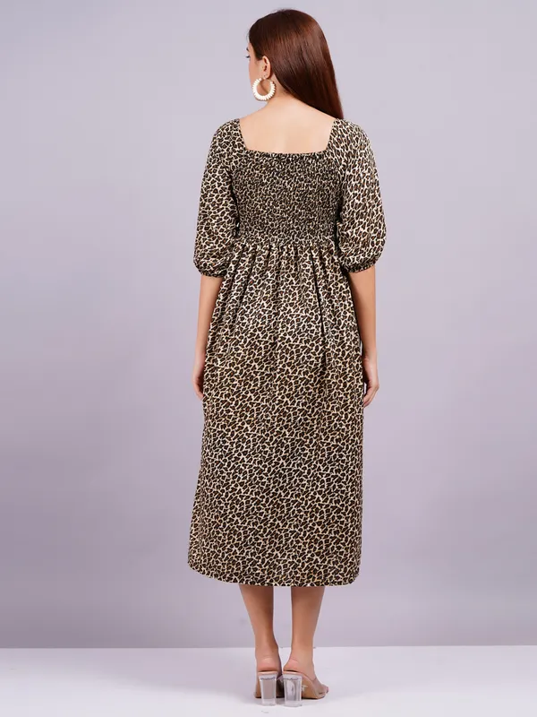 Brown_Georgette_Premium_And_Elegant_Midi_Dress_For_Women