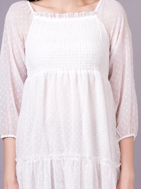 White_Georgette_Premium_And_Elegant_Midi_Dress_For_Women