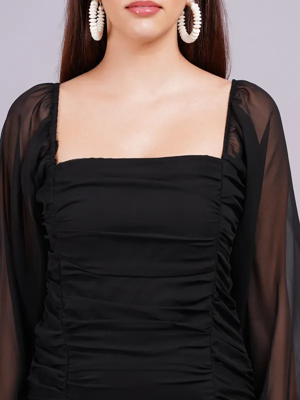 Black_Georgette_Premium_And_Elegant_Mini_Dress_For_Women