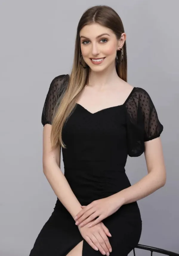 Black_Georgette_Premium_And_Elegant_Midi_Dress_For_Women