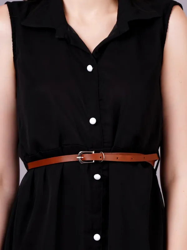 Black_Georgette_Premium_And_Elegant_Midi_Dress_For_Women