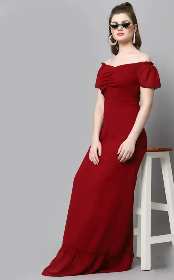 Maroon_Georgette_Premium_And_Elegant_Long_Dress_For_Women