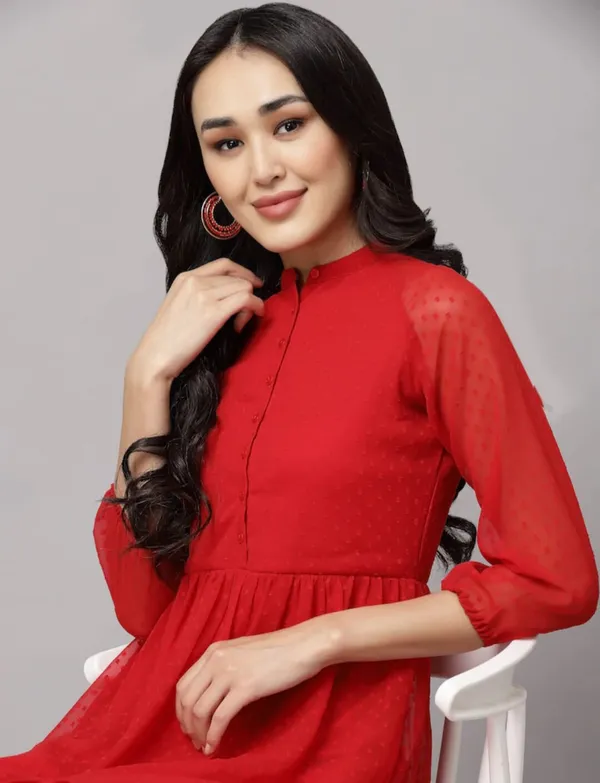 Red_Georgette_Premium_And_Elegant_Midi_Dress_For_Women
