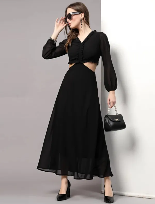 Black_Georgette_Premium_And_Elegant_Long_Dress_For_Women