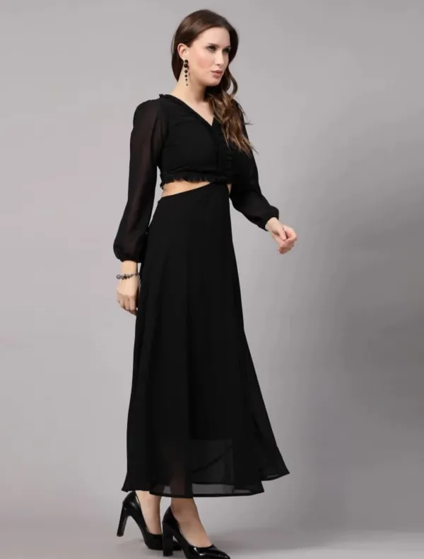 Black_Georgette_Premium_And_Elegant_Long_Dress_For_Women