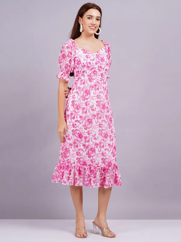 Pink_Georgette_Premium_And_Elegant_Midi_Dress_For_Women