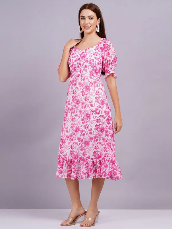 Pink_Georgette_Premium_And_Elegant_Midi_Dress_For_Women