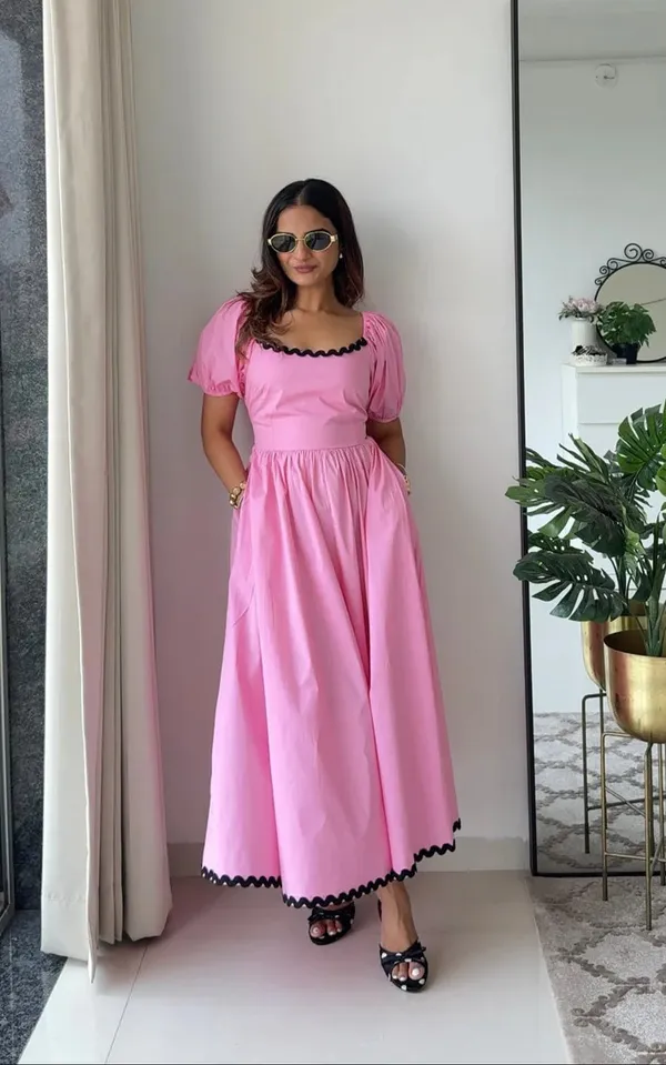 Pink_Cotton_Premium_And_Elegant_Midi_Dress_For_Women
