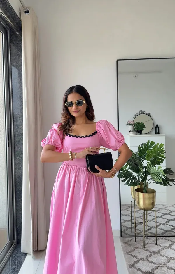Pink_Cotton_Premium_And_Elegant_Midi_Dress_For_Women