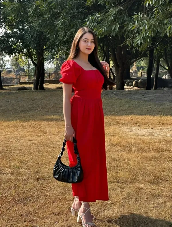 Red_Cotton_Premium_And_Elegant_Midi_Dress_For_Women