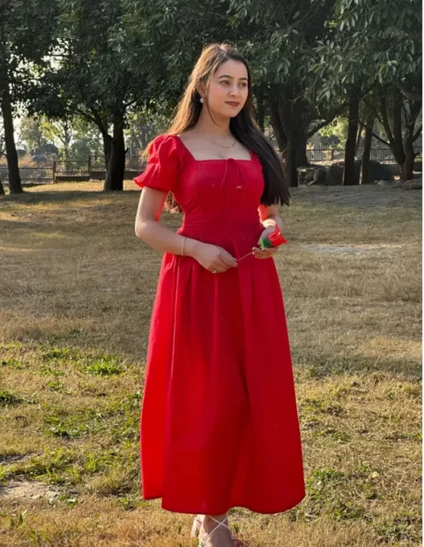 Red_Cotton_Premium_And_Elegant_Midi_Dress_For_Women