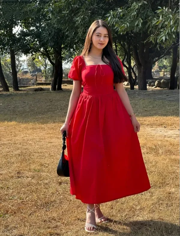 Red_Cotton_Premium_And_Elegant_Midi_Dress_For_Women
