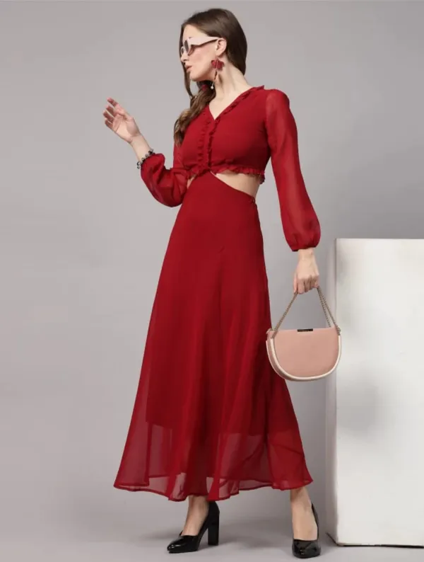 Maroon_Georgette_Premium_And_Elegant_Long_Dress_For_Women