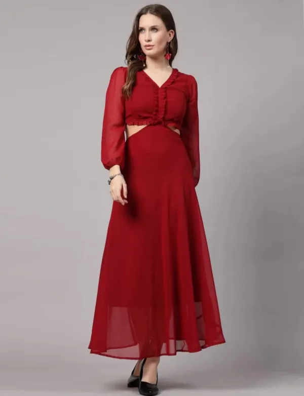 Maroon_Georgette_Premium_And_Elegant_Long_Dress_For_Women