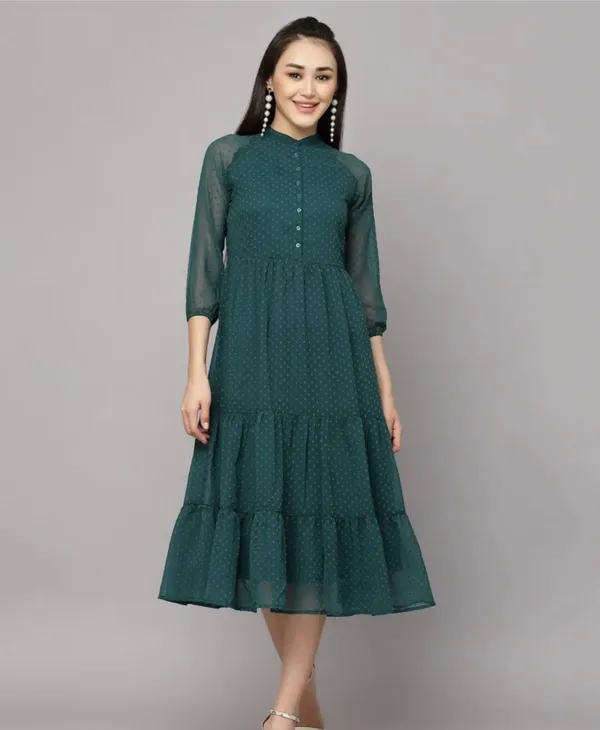 Green_Georgette_Premium_And_Elegant_Midi_Dress_For_Women